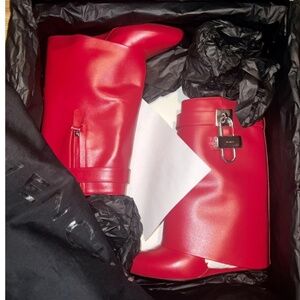 Givenchy red shark boots